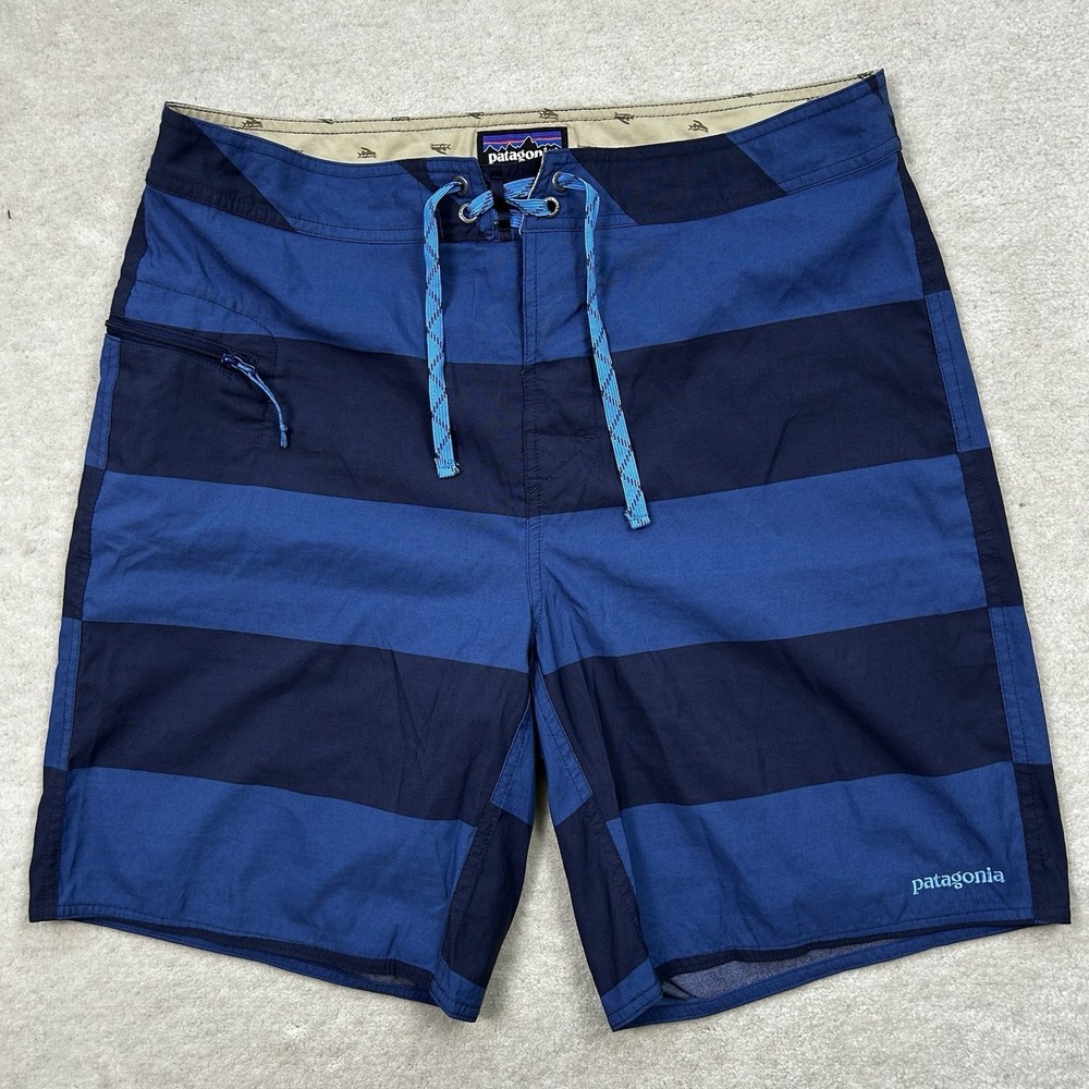 PATAGONIA Men's 34 Wavefarer Board Swim Shorts 9" Inseam Nylon Drawstring